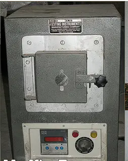 Muffle furnace for ash and filler content testing